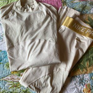 Nike Pro Gold Workout Set in Medium NWOT
